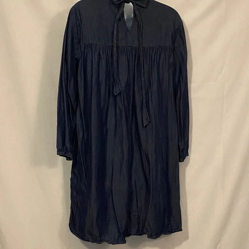 Blue Denim High Neck Top - Picture 7 of 11